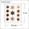 Double Pack Snowflake Tattoos Gold and Silver Festival Party Make