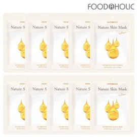 Food Aholic (10 Sheets) Food A Holic Nature Skin Collagen Mask Pack / (10매)푸드어홀릭 네이처스킨 콜라겐 마스크팩