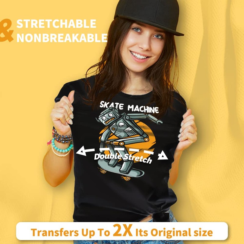 TransOurDream Tru-Iron on Transfer Paper for Dark Textiles(10 Sheets, A4)