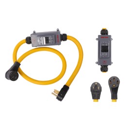 NEMA 6-50P to 14-50R 240V 50 Amp 3 Prong Male Plug to 50 Amp 4 Prong Female Outlet Receptacle Generator Welder Dryer Power Cord Adapter (6FT Switch)