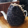 Teapot Cozy, Insulating Wool Cover - Natural Knit Tea Pot