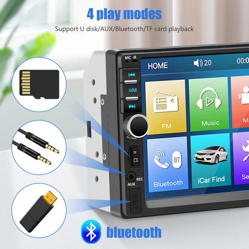 KEPEAK Double 2 Din Car Stereo Radio 7" Touch Screen