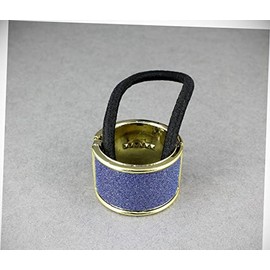 Perfect Hairstyle with Our Hair Accessories - Blue Ponytail Holder Cuff Hinged Glitter Gold Hair Tie Pony Tail Circle Fashionable Hair Accessory Hair Jewelry Accessories for Lady Women