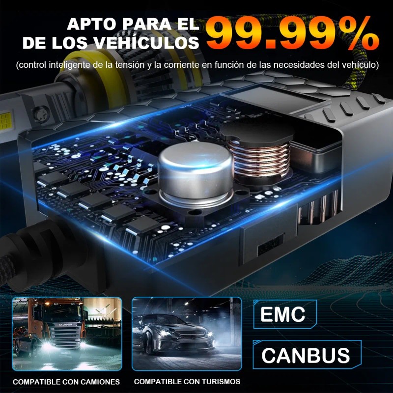Kit De Faros Led H11 9005 9006 Auto Csp Canbus