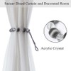 BEL AVENIR Crystal Curtain Tiebacks, Beaded Handmade Curtain with 2
