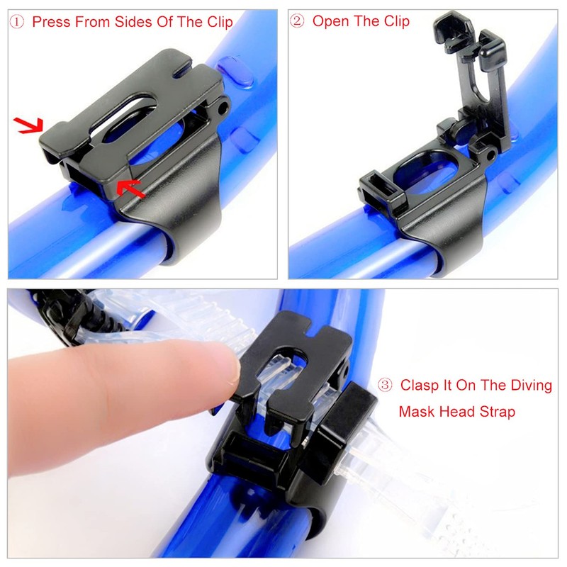 SIXQJZML 2 Pieces Scuba Dive Universal Plastic Clip Snorkel Keeper