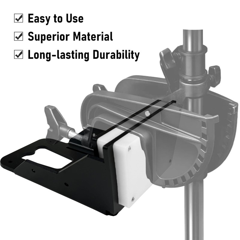 HEURYTEP Aluminium Transom Trolling Motor Mount for Kayaks, 5mm Thickness