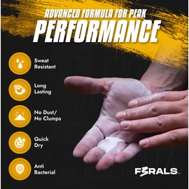 F3RALS ® Liquid Chalk | Sports Chalk Sweat Free Hands - Superior Grip Weightlifting Climbing Gym Cross Training