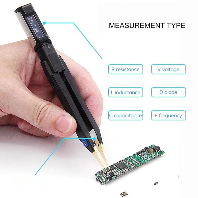 Mini Digital Tweezers Portable Smart LCR Tester with Signal Generator