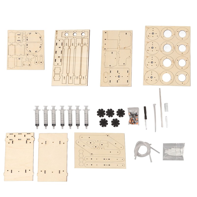 Wooden Hydraulic Excavator DIY Manual Detachable Educational Stimulation Hydraulic Excavator