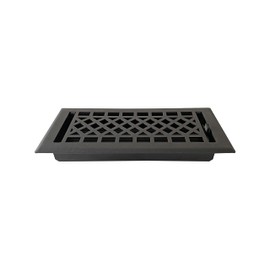Empire Register Co, Steel Floor Register - 4x10 inch, Art & Craft Design, Textured Black Finish, Heavy Duty Walkable Steel Floor Vents, Metal Damper Attached Air Vents for Home Floor only