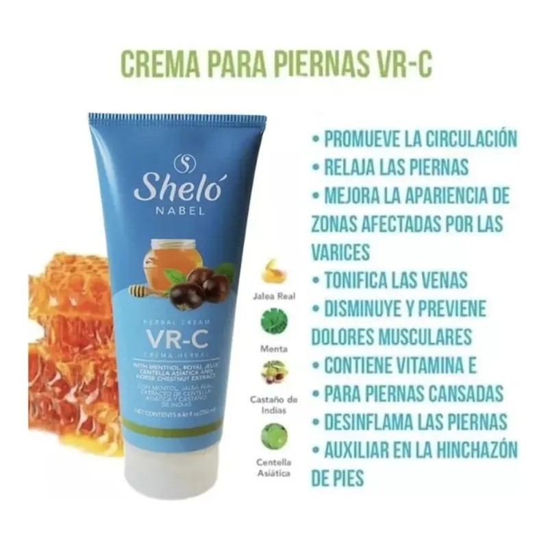 Crema Vr-c Control Varices Circulación - Shelo Nabel