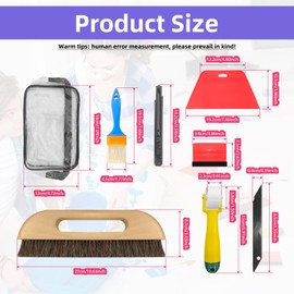 11-in-1 Set Wallpaper Smoothing Tool Kit - w/Felt Edge Scraper & Storage Bag, Professional Wallpaper Tools for Installation, Backsplash