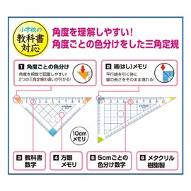 Kutsuwa STAD Math Triangular Ruler HA12A