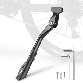 HXUING Bicycle Stand, 24-29 Inch Height Adjustable and Universal Side Stand, Bicycle Stand, Bicycle Side Stand, Made of Aluminium Alloy, for Trekking Bike, Mountain Bike, Road Bike