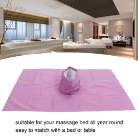Cotton Massage Table Face Hole Towel, Massage Face Towel, Massage Bed Sheet, Soft Cotton Bed Cover Protector with Face Breath Hole, Table Cover for Massage(50 * 80cm-Purple)