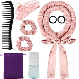 Juego De Diadema Rizadora Sin Calor Para Rizos Durante La Noche, Rizadores De Cinta De Satén Para Cabello Largo
