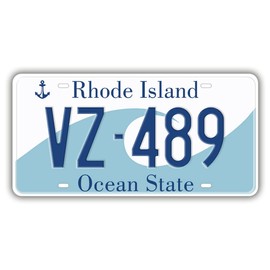 Panguru Replica License Plate of US States, Embossed Novelty Metal Number Tags, Prop Car Registration Plates, 12x6 Inches (Rhode Island)