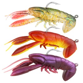 PROBITE Crawfish Fishing Lure – Pre-Rigged Soft Bait with Lead Weight – Weedless Design, Realistic Action – Durable for Bass, Trout, Crappie in Freshwater & Saltwater