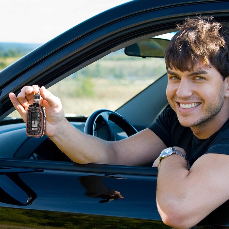 2 Piezas de Piel para Llavero de Coche, Funda Protectora