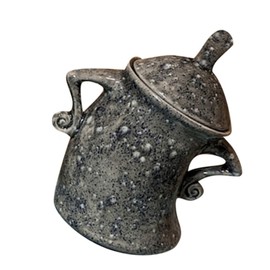 Kitchen Canister Synthetic Resin Storage Jar Condiment Spice Seasoning Storage Container Akimbo Shape Grey