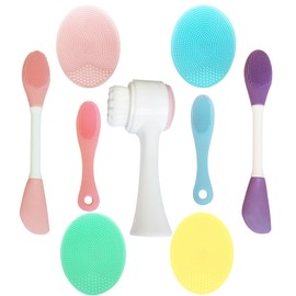 Cepillos de limpieza facial de silicona súper suave para limpieza facial y cepillo para polvo de limpieza facial