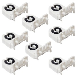 Othmro 8Pcs Lamp Holder AC 500V 2A Light Tube Holder Light Socket G13-F41F T8 Lamp Socket G13 Base Fluorescent Light Holder Light Sockets for LED Fluorescent Tube Replacement White