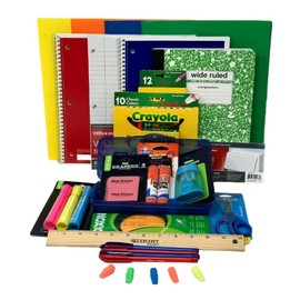 School Supply Boxes | Supply Pack for Boys 26 Pieces, Kindergarten, 1st, 2nd, 3rd, 4th, 5th and 6th Grades