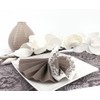 50 Serviettes Fabric-Like – Romantic; Colour: Taupe, Size: 40 x