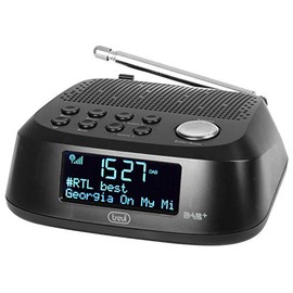 Trevi RC 80D4 DAB Digital Radio for Bedside Table with DAB/DAB+ Receiver, Alarm Function Snooze and Sleep, 30 Station Memories DAB/DAB+ and FM RDS, Black
