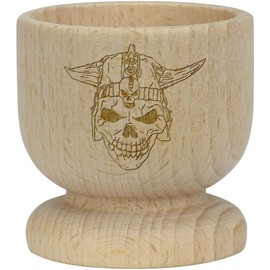 'Viking Skull' Wooden Egg Cup (EC00023378)