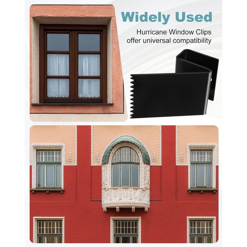 AOKLIT 50Pcs Hurricane Window Clips for Plywood