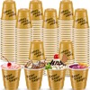 cssopenss 120 pcs gold Plastic Shot Glasses 2 oz gold