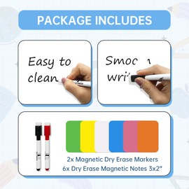 Weekly Calendar Whiteboard for Refrigerator - Magnetic Planner Dry Erase 11 x 14 in with 2 Dry Wipe Off Markers and 6 Magnetic Labels - Magnet Calendar White Board for Fridge, Home and Office