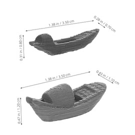 KONTONTY 2pcs Resin Boat Model Decoration for Fish Tank Miniature Landscape Ornament Unique Craft Adornment for Aquatic Environments Whimsical Desktop Decor Versatile