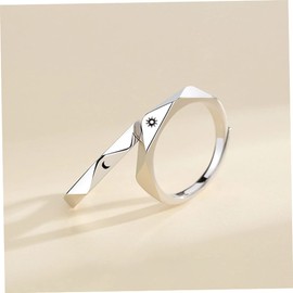 Healeved 1 Pair Couples Rings Matching Sun and Moon Promise Rings for Engagement Unique Design Him and Her Eye Catching Fashionable Jewelry