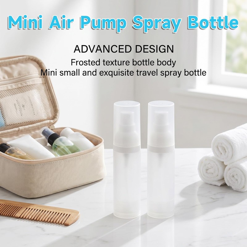 3 Pcs Small Spray Bottle Refillable Airless Pump Bottle 1oz/30ml
