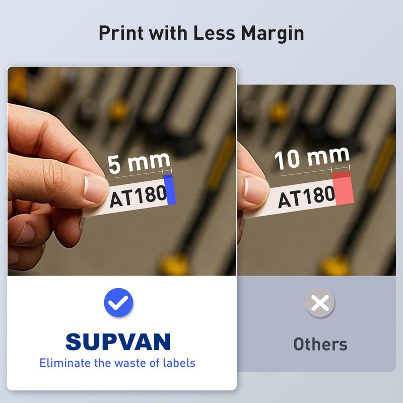 SUPVAN G15M Mini Portable Label Maker Machine, Rechargeable 1200mAh Battery