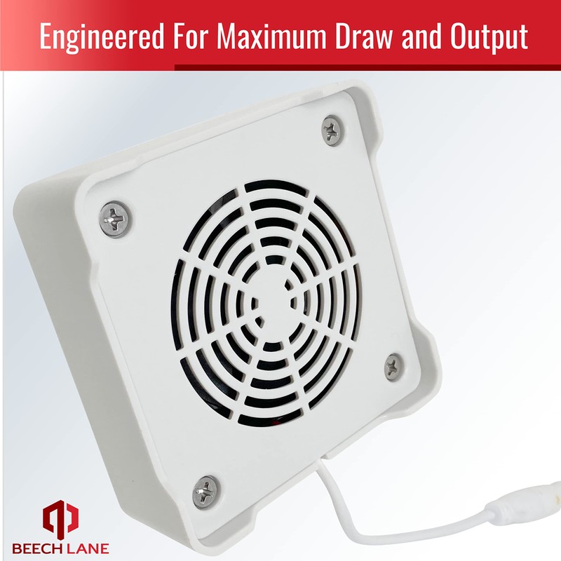 Beech Lane 12V RV Fridge Fan, Wired Connection Provides Constant