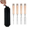 4PCS Semicircle Chisel Set, Wood Carving Hand Chisel Tool Set