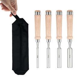 4PCS Semicircle Chisel Set, Wood Carving Hand Chisel Tool Set Woodworking Gouges, Semicircle Wood Chisel Sets for Carpenter Wood Carving Hand Chisel Tool