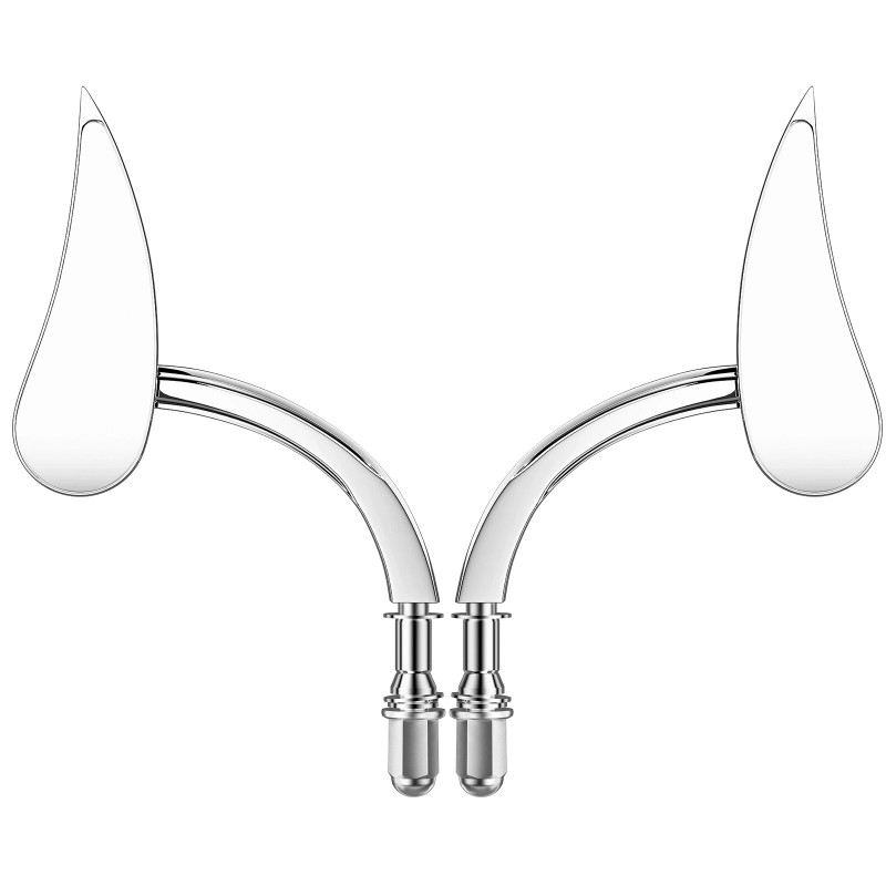 KEEPDSGN Chrome Rear View Mirrors For Harley Davidson Fatboy Dyna