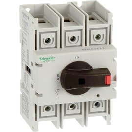 Square D by Schneider Electric VLS3P063R2 TeSys VLS Disconnect Switch for Industrial Use, 60A, 40HP at 480V AC, 3 Pole, Size 2, DIN Rail Mount