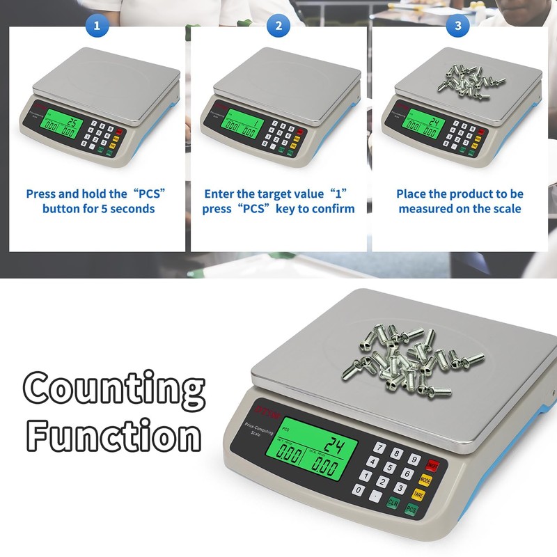 KNSWE Commercial Food Scale 40KG Large Digital Kitchen Scale Baking