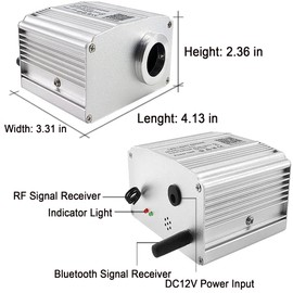 ATOKEE Starlight Headliner Kit, 10W Twinkle Fiber Optic Lights for Car Use, 200pcs*0.03in*6.5ft Car Star Roof Lights with APP/Remote Music Control