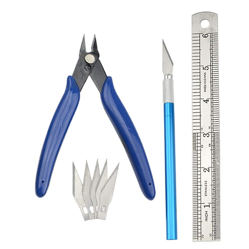 BXQINLENX Professional 20 PCS Model Tools Kit Modeler Basic Tools