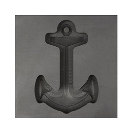 Large - Anchor 3D Graphite Ingot Mold for Precious Metal Casting Gold Silver Copper Melting