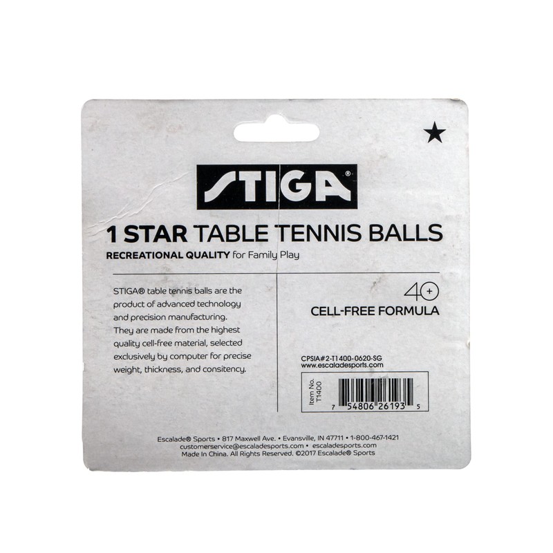 STIGA 6 Pack Multi-Color Table Tennis Balls - 40mm ITTF