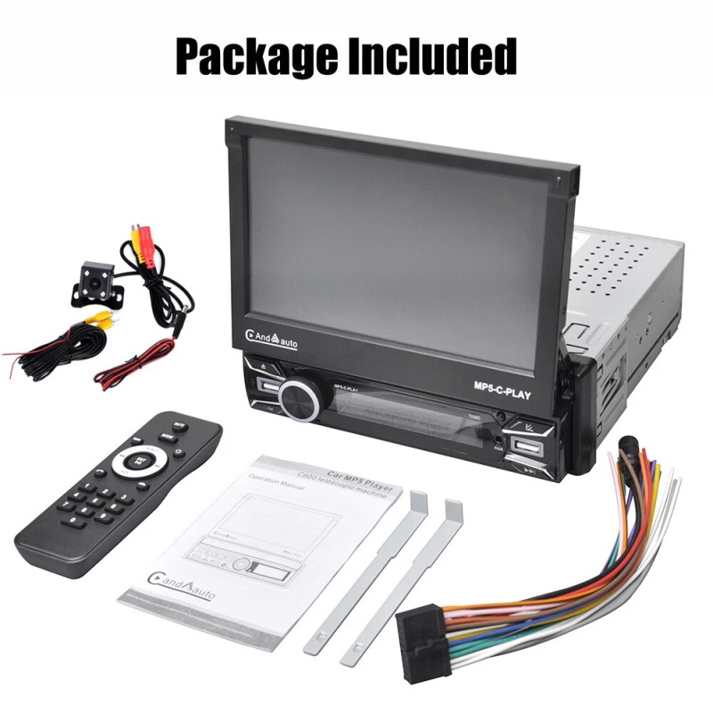 ESSGOO 7" Single 1 DIN Car Radio Stereo Apple Carplay