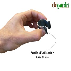 Elegardn® Pack of 20 Greenhouse Clips 30mm x 30mm Greenhouse Tunnel Garden Tarpaulin Metal Clips Zinc Coated